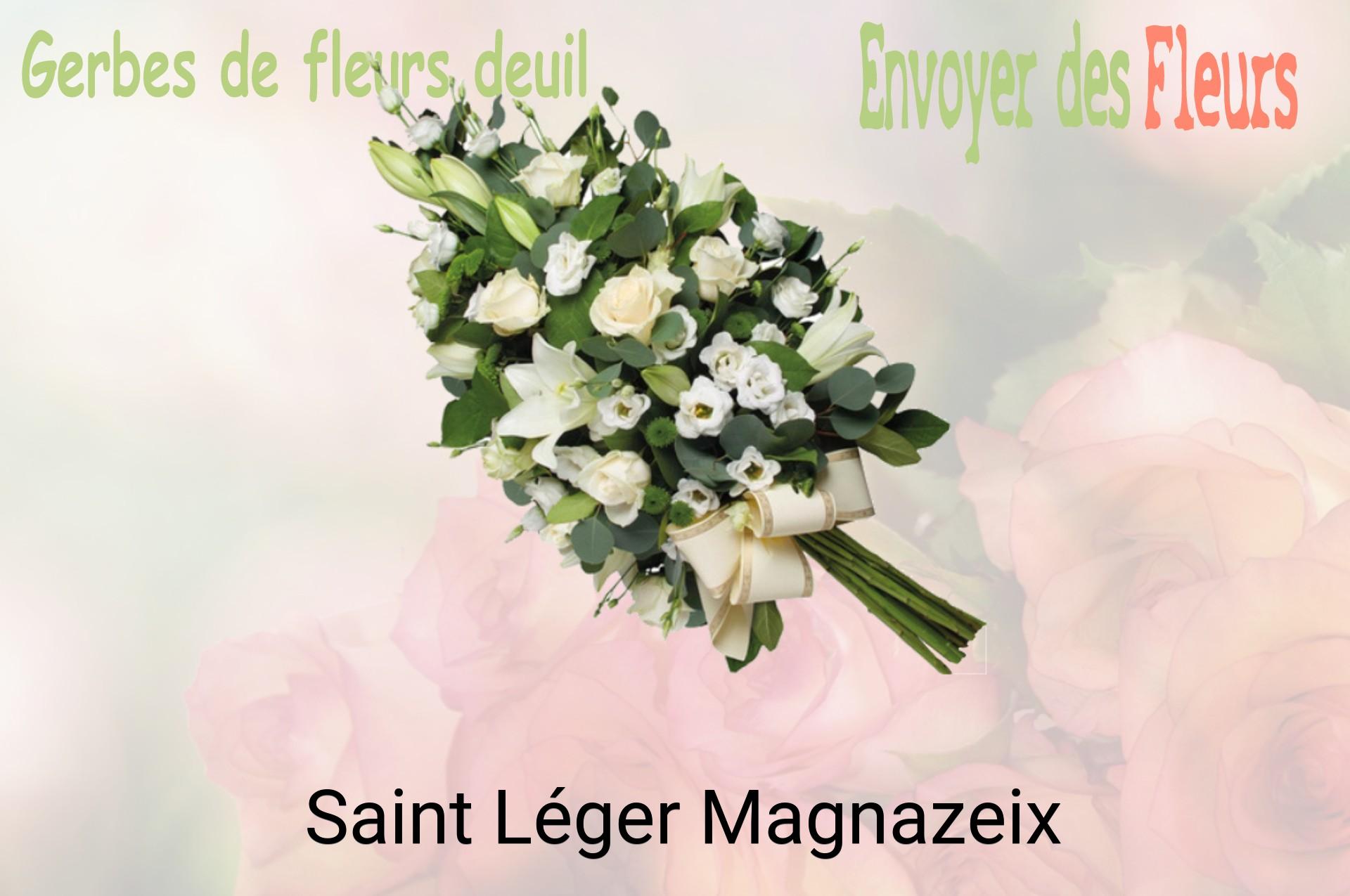 Gerbe de fleurs de deuil livrée à Saint-Léger-Magnazeix